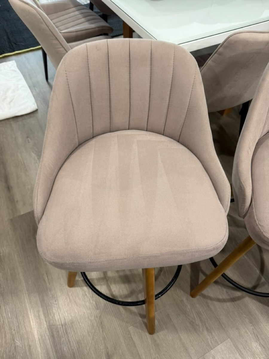 Clean upholstered chair after cleaning